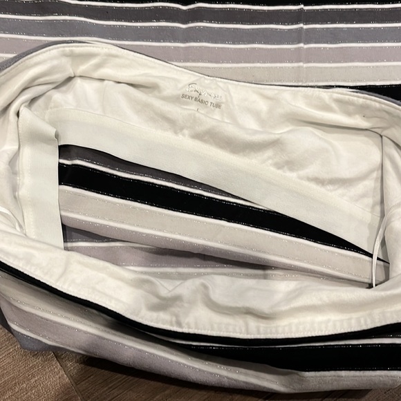 Striped tube top with sparkle Express size L - Picture 4 of 4